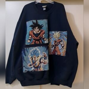 Dragonball Z Inspired Unbranded Tapestry Crewneck Sweater Size XL